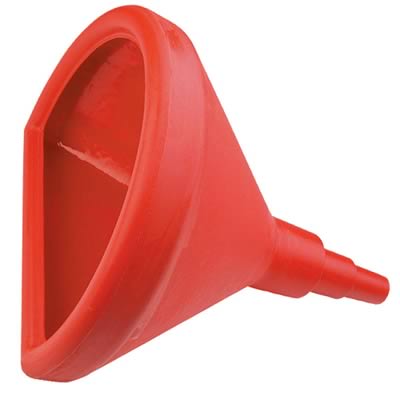 Jaz Products Funnels 560-015-06 Funnel, D-Shaped, Plastic, Red, 16 in. Length, Each