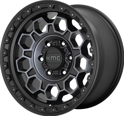 KMC KM545 Trek Satin Black with Gray Tint Wheels