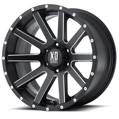KMC XD81879068930 KMC XD818 Heist Satin Black Wheels with Milled