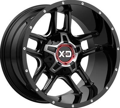 KMC XD83921087318N KMC XD839 Clamp Gloss Black Wheels with Milled
