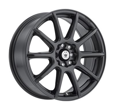 17 x 7. inches /5 x 105 mm, 40 mm Offset Konig CONTROL Matte Black Wheel with Painted Finish 