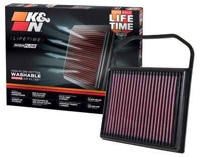 K&N 33-5032 Replacement Air Filter For Mercedes V6 2014-2019 – High Performance Cotton