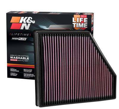 thumbnail image 2 of K&N 33-2447 Washable & Reusable High-Flow Air Filter - Replacement Car Air Filter, Fits Select Models, Engineered For Performance 2 of 4