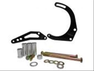 KRC Power Steering Alternator Brackets 40550000 Bracket, Passenger Side Mid Mount, Billet Aluminum, Black Anodized, Chevy, Each