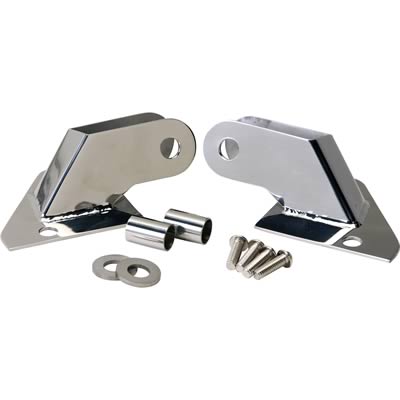 Kentrol 87-95 Jeep Wrangler YJ Mirror Relocation Bracket Pair - Polished Silver