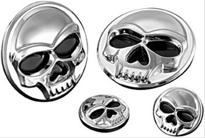Kuryakyn Zombie Medallions 1492 Medallions, Skull, Steel, Chrome, Each