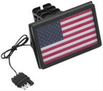 Kuryakyn LED Accent Lights 424893 Security & Transport Freedom Flag Hitch Cover FREEDOM FLAG HITCH CVR BLK