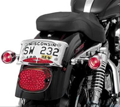 Kuryakyn 494818 Kuryakyn Curved Laydown License Plate Frames