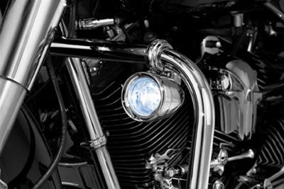 Kuryakyn Engine Guard Mounted Driving Lights 5019 Lights, Clear, Bullet, Chrome, Steel, Pair thumbnail 2