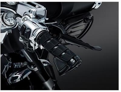 Kuryakyn Kinetic Grips 6353 Grips, Kinetic, Aluminum, Black Powdercoated, Twist Throttle Compatible, 7/8 in Bar Diameter, Harley-Davidson®