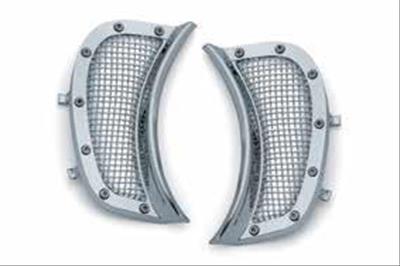 Kuryakyn Mesh Headlight Vent Accents 6518 Accent Vents, Aluminum/Steel, Chrome, Adhesive Backed, Harley-Davidson®, Pair thumbnail 3