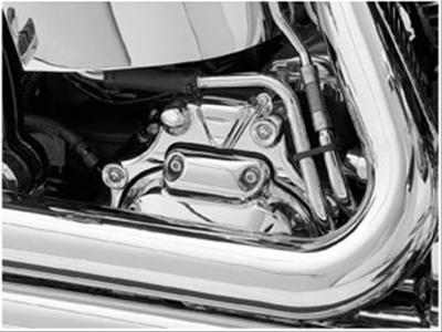 Kuryakyn Transmission Shrouds 7878 Shrouds, Steel, Chrome, Hardware Included, Harley-Davidson®, Kit thumbnail 2