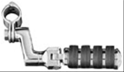Kuryakyn ISO Pegs 7999 Foot Pegs, ISO, Highway, Large Style, Steel, Chrome, Offset Mount, 1 1/4 in. Magnum Quick Clamps, Kit