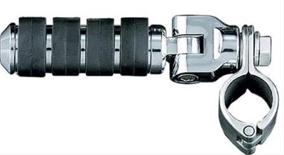 Kuryakyn ISO Pegs 8032 Foot Pegs, ISO, Highway, Small Style, Steel, Chrome, Mounts, Clevis, 1 1/4 in. Magnum Quick Clamps, Kit