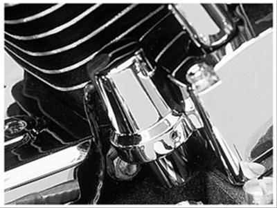 Kuryakyn Oil Sender Covers 8136 Exterior Trim Accent, Sender, Aluminum, Chrome, Harley-Davidson®, Each thumbnail 2
