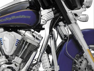 Kuryakyn Deluxe Neck Covers 8146 Cover, Steel, Chrome, Harley-Davidson®, Kit thumbnail 2