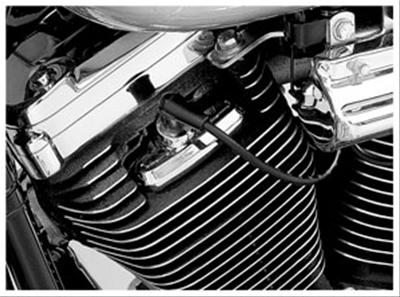 Kuryakyn Spark Plug-Head Bolt Covers 8315 Trim Accents, Covers, Steel, Chrome, Harley-Davidson®, Pair thumbnail 2