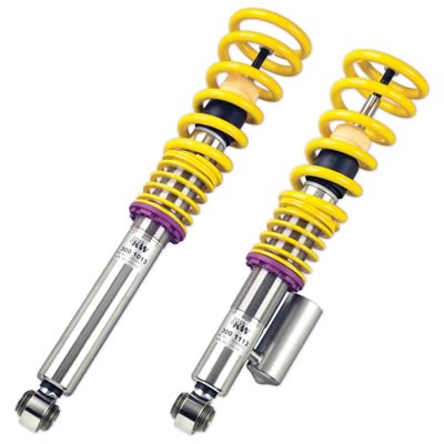 KW Variant 3 Coilover Kits for 2002-2005 THUNDERBIRD - 35230030 Kits, 3, 1.4 2.5 in. Lowered Front and Rear, Shocks, Yellow Powdercoated Springs, Ford, Kit