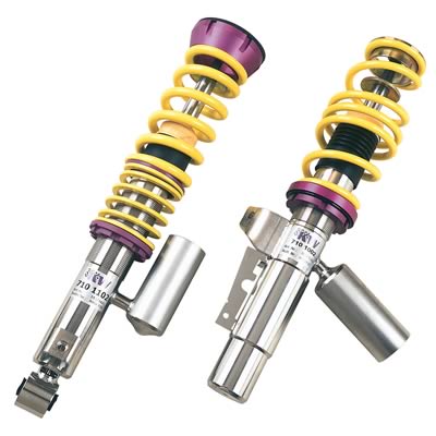 KW Variant 3 Coilover Kits for 1997-2008 911 - 35271003 Kits, 3, 0.9 1.5 in. Lowered Front, 0.8 1.5 in. Lowered Rear, Shocks, Yellow Powdercoated Springs, Porsche, Kit