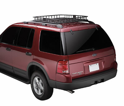 Lund Universal 39in X 45.125in Roof Rack Cargo Basket - Black thumbnail 2