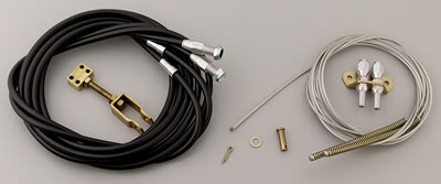 Lokar Floor Mount Emergency Brake Cables EC-80FUTB Parking Cable, 96 in. Length, Street Rod, Stainless Steel Brakes, Ford Thunderbird, Universal, Kit thumbnail 2