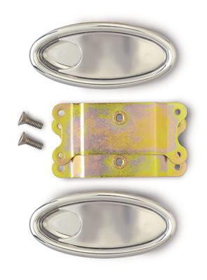 Lokar Interior Door Handles IDH-2000 Handles, Interior, Oval Design, Cable Operated, Billet Aluminum, Brushed, Pair