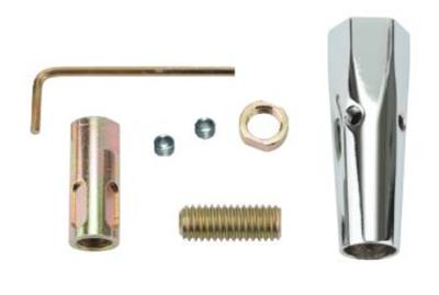 Lokar Shifter Knob Adapters SK-6879 Shift Adapter, Aftermarket to Shifter, Steel, Chrome Finish, 3/8 in.-24 RH Threads, Each thumbnail 2