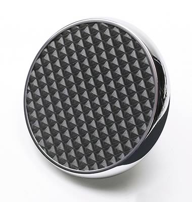 Lokar Pedal Pads SPO-6071 Pad, Brake, Steel, Chrome/Black, Automatic Transmission, Universal, Each thumbnail 2