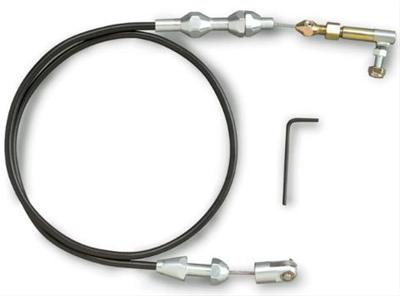 Lokar Hi-Tech Throttle Cables TCP-1000LS1U Cable, Black Vinyl, Polished Fittings, 36 in. Long, GM LS, 350 Ram Jet, Each thumbnail 2