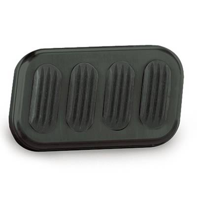 Lokar Midnight Series Pedal Pads XBAG-6005 Pad, Brake, Series, Aluminum, Rubber, Black Anodized, Automatic Transmission, Universal, Each thumbnail 2