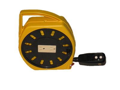 Alert Stamping 6000-20G-GF 20-Feet Multi-Outlet Wind-Up Reel with 2-Outlet  and GFCI Protection