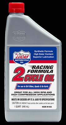 Lucas Oil 10828 Lucas Racing Formula Synthetic 2-Cycle Oil