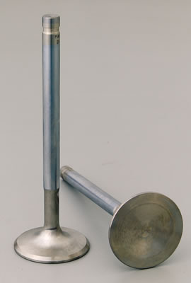 Manley Street Flo Valves 10717-8 Valves, Exhaust, Stainless Steel, 1.725 in. Diameter, .371 in. Stem, 5.350 in. Length, Chevy, Set of 8