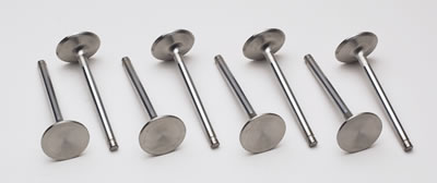 Manley Severe Duty Series Stainless Steel Valves 11561-8 Valves, Exhaust, Steel, 1.940 in. Diameter, .371 in. Stem, 5.374 in. Length, Chevy, Set of 8