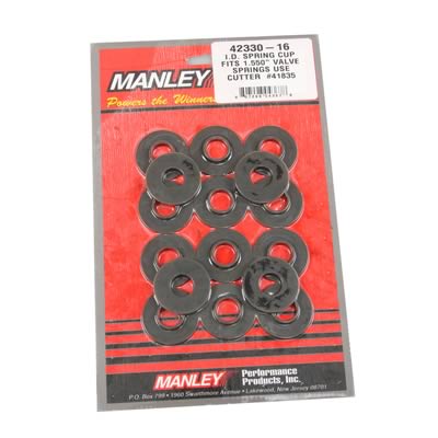 Manley Valve Spring Cups and Locators 42330-16 Locators, Inside, Steel, .062 in. Thick, 1.550 in. O.D., .635 in. I.D, .740 in. Shoulder, Set of 16