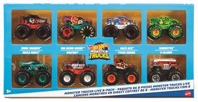 Hot Wheels Radio Control Monster Trucks Twin Pack Bone Shaker and Tiger  Shark