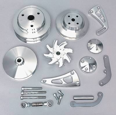 Sbc short water 2024 pump pulley kit