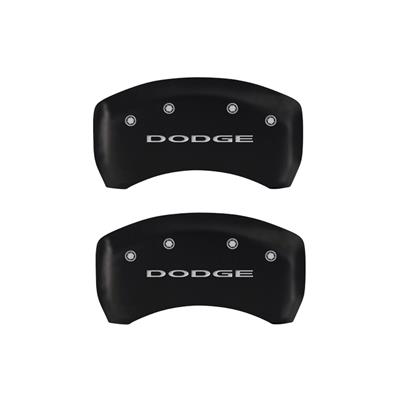 MGP 4 Caliper Covers Engraved Front & Rear With out stripes/Dodge Black finish silver ch thumbnail 3
