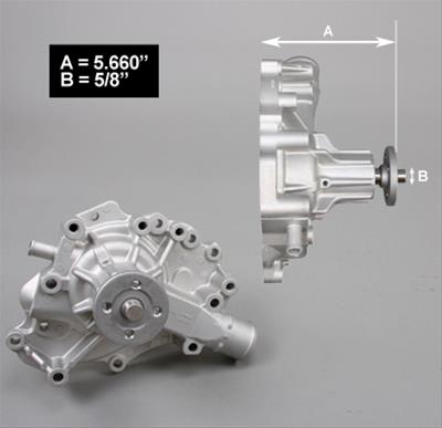 Milodon Mechanical Water Pumps 16335 Pump, Mechanical, Standard-Volume, Aluminum, Natural, Ford, 351C/351M/400, Each thumbnail 2
