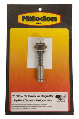 Milodon 21550 Milodon Externally Adjustable Oil Pressure Regulators ...