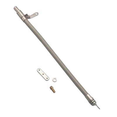 Milodon Stainless Steel Transmission Dipsticks 22160 Dipstick, Braided Steel, Natural, Torqueflite 727, Each