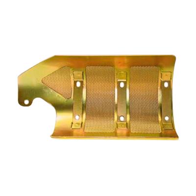 Milodon Diamond Stripper Windage Trays 32250 Tray, Stripper, Steel, Gold Iridite, Rear Sump, Chevy, Small Block, Each