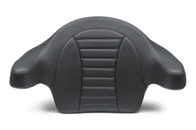 Mustang Motorcycle Products Deluxe Extended Arm Wrap-Around Backrests 79014AB 14-21 HD FL Touring Backrest - Black w/Red Stitching