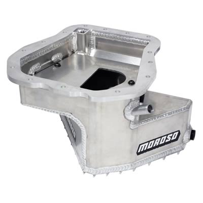 Moroso Subaru EJ20/EJ22/EJ25 Road Race Baffled Wet Sump 5qt .125in Thick Aluminum Oil Pan thumbnail 2