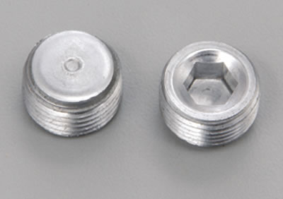 Moroso Pipe Plugs - 3/8in NPT Thread - 3/8in Hex Socket Drive - Aluminum - 2 Pack thumbnail 2