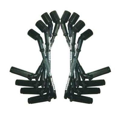 Moroso GM LS 9.75in Long Coil On Plug 90 Deg Sleeved Ultra Spark Plug Wire Set - Black thumbnail 3