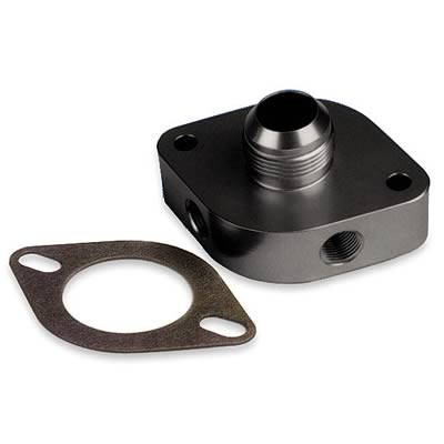 Moroso Chevrolet Big Block/Small Block Bolt-On Water Outlet Filler Neck -16An Fitting - Aluminum