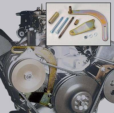 Moroso GM Delcotron to Chevrolet Small Block (w/Short Water Pump) Alternator Mount w/Hardware thumbnail 3