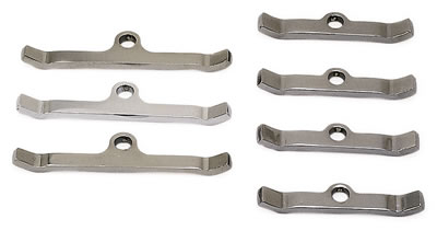 Moroso Chevrolet Big Block Valve Cover Hold Downs - Steel - Chrome Plated - Set of 7