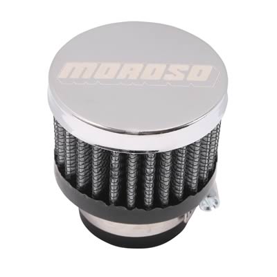 Moroso Filtered Valve Cover Breather - Clamp-On - 1in ID